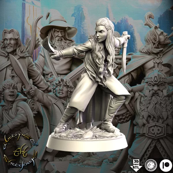 Kit de 19 Miniaturas RPG e jogos de tabuleiro baseado no Senhor Dos Anéis - Imagem 22