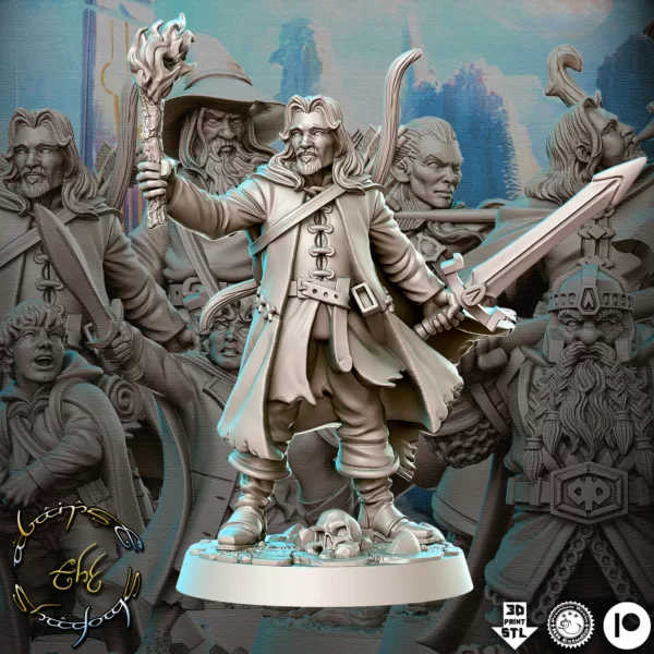 Kit de 19 Miniaturas RPG e jogos de tabuleiro baseado no Senhor Dos Anéis - Imagem 21