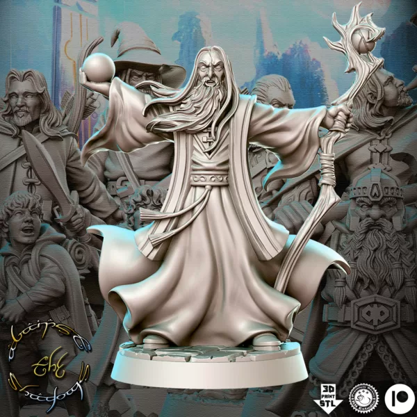 Kit de 19 Miniaturas RPG e jogos de tabuleiro baseado no Senhor Dos Anéis - Imagem 16