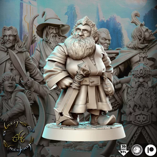 Kit de 19 Miniaturas RPG e jogos de tabuleiro baseado no Senhor Dos Anéis - Imagem 15