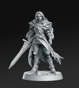 Miniatura Lydia, The Lioness para RPG - Coleção The Royal Guard