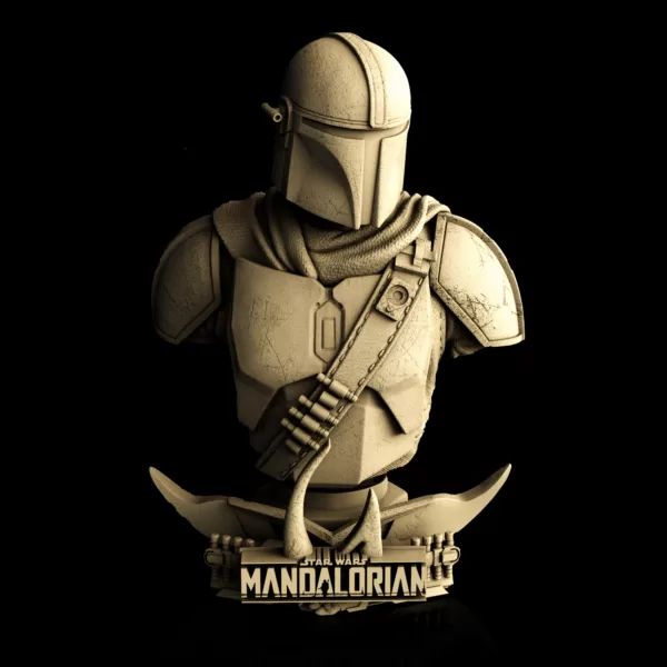 Busto Mandalorian com 17 cm de altura - Imagem 2