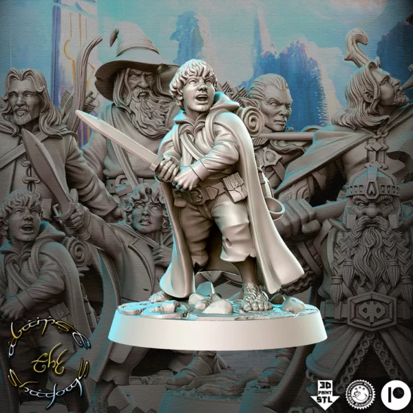 Kit de 19 Miniaturas RPG e jogos de tabuleiro baseado no Senhor Dos Anéis - Imagem 9