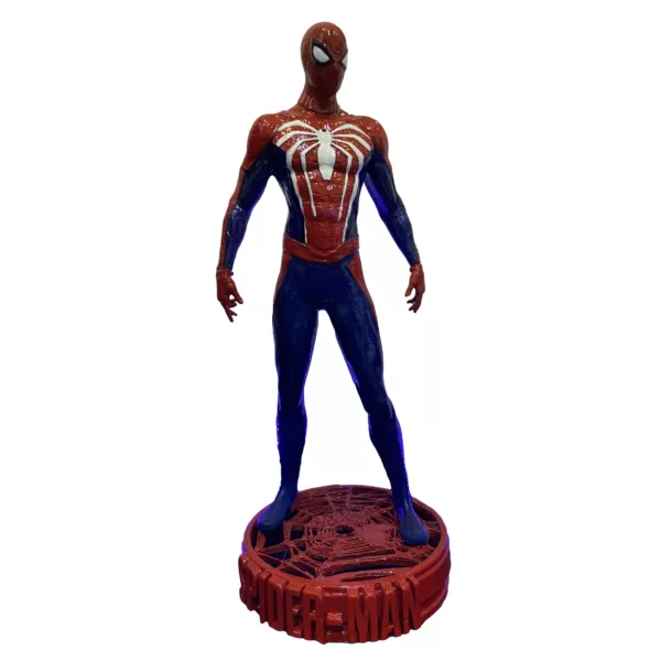 Escultura do Homem Aranha com traje do jogo de PS4 em Impressão 3D - Detalhes Incríveis e Qualidade Duradoura
