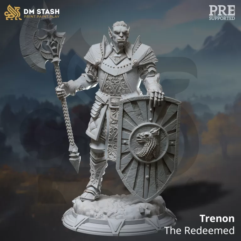 Miniatura Trenon the Redeemed para RPG - Coleção The Dragon Pact