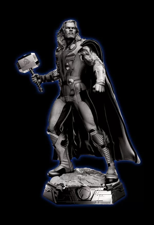 Escultura Thor - Avengers Assemble - com 36 cm de altura - Imagem 4