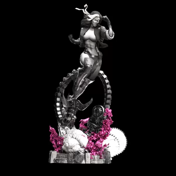 Escultura em Impressão 3D da Vampira (X-Men) - Detalhes Incríveis e Qualidade Surpreendente! - Imagem 2