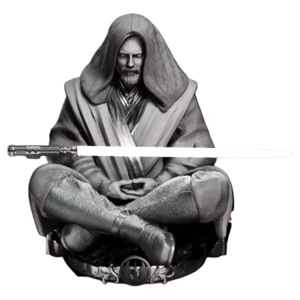 Busto Obi-Wan Kenobi Meditando (28cm) - Imagem 2