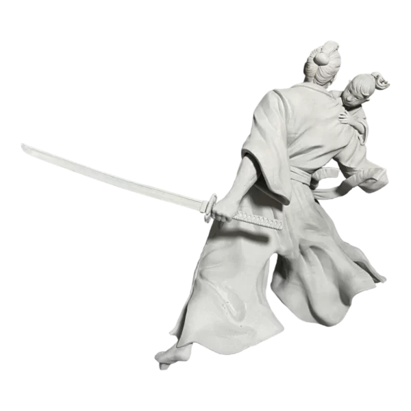 Escultura do Samurai Lobo Solitário com 16 ou 21 cm - Imagem 8